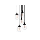 Sonneman 4295.25 5 Lights Satin Black 60W Chelsea Pendant