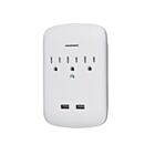 Vista Electrical 40042 Dual Usb Charger With 3 Tap Outlets (Pack of 5)