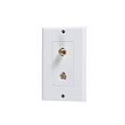 Vista Electrical B47180 Phone/Video Jack & Plate 75 Ohm