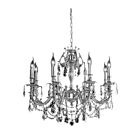 Young Lighting 1124C8 Bright Nickel 8-Lights 40W Crystal Chandelier