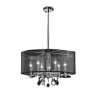 Young Lighting 1132C6-BK-R Black 6-Lights Crystal Chandelier