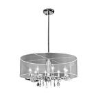 Young Lighting 1132C8-WH-R White 8-Lights Crystal Chandelier