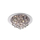 Young Lighting 1155FM6 Chrome 6-Lights 40W Crystal Flush Mount