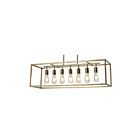 Young Lighting 1168C7-WS Winter Silver 7-Lights Rectangular Rod Chandelier