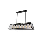Young Lighting 1171C7-BK Black 7-Lights Rod Chandelier