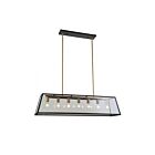 Young Lighting 1171C7-SG Satin Gold 7-Lights Rod Chandelier