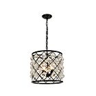 Young Lighting 1185C4 Black 4-Lights Glass Ball Chain Pendant