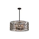 Young Lighting 1198C4 Black 4-Lights Crystal Chandelier