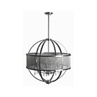 Young Lighting 1220C6 Satin Nickel 6-Lights Rod Chandelier