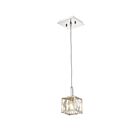 Young Lighting 1222C Chrome 1-Light Cube Crystal Chandelier