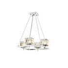 Young Lighting 1222C4 Chrome 4-Lights Cube Crystal Chandelier