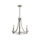 Young Lighting 1228C3 Satin Nickel 3-Lights Rod Chandelier