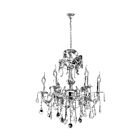 Young Lighting 1236C8 Brush Nickel 8-Lights Crystal Chain Chandelier