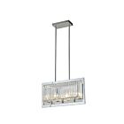Young Lighting 1261C3 Chrome 3-Lights Rectangular Rod Pendant