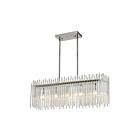 Young Lighting 1262C5 Chrome 5-Lights Rectangular Crystal Pendant