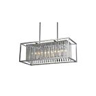 Young Lighting 1264C5 Chrome 5-Lights Rectangular Rod Pendant