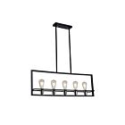 Young Lighting 1281C5 5-Lights Rectangular Rod Pendant