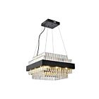 Young Lighting 1282C20-SQ Black 20-Lights Square Crystal Chandelier