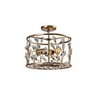 Young Lighting 1319FM3 Winter Silver 3-Lights Crystal Flush Mount