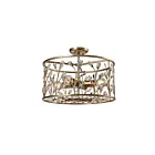 Young Lighting 1319FM4 Winter Silver Crystal Flush Mount