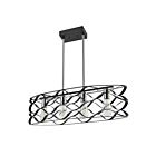 Young Lighting 1333C4-OV-BK 4-Lights Wavy Oval Chandelier