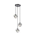 Young Lighting 1335C3 3-Lights Geometric Rod Chandelier