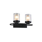 Young Lighting 1353WL2 Black 2-Lights Vanity Light