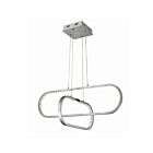 Young Lighting 2030C60 Silver 45W LED LED Crystal Oval Ring Chandelier