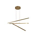 Young Lighting 2055C Aged Brass 45W LED Cord Chandelier
