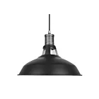 Young Lighting 3076P-BK-S Black 1-Light Small Cord Pendant