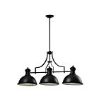 Young Lighting 3083P3 Black 3-Lights Rod Pendant