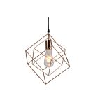Young Lighting 3088P-BK Black 1-Light Geometric Cord Pendant