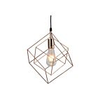 Young Lighting 3088P-RG Rose Gold 1-Light Geometric Cord Pendant