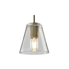 Young Lighting 3093P Brass 1-Light Glass Rod Pendant