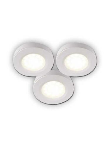 bazz 3 pack led pucks for under-cabinet 6w soft white u00063wh